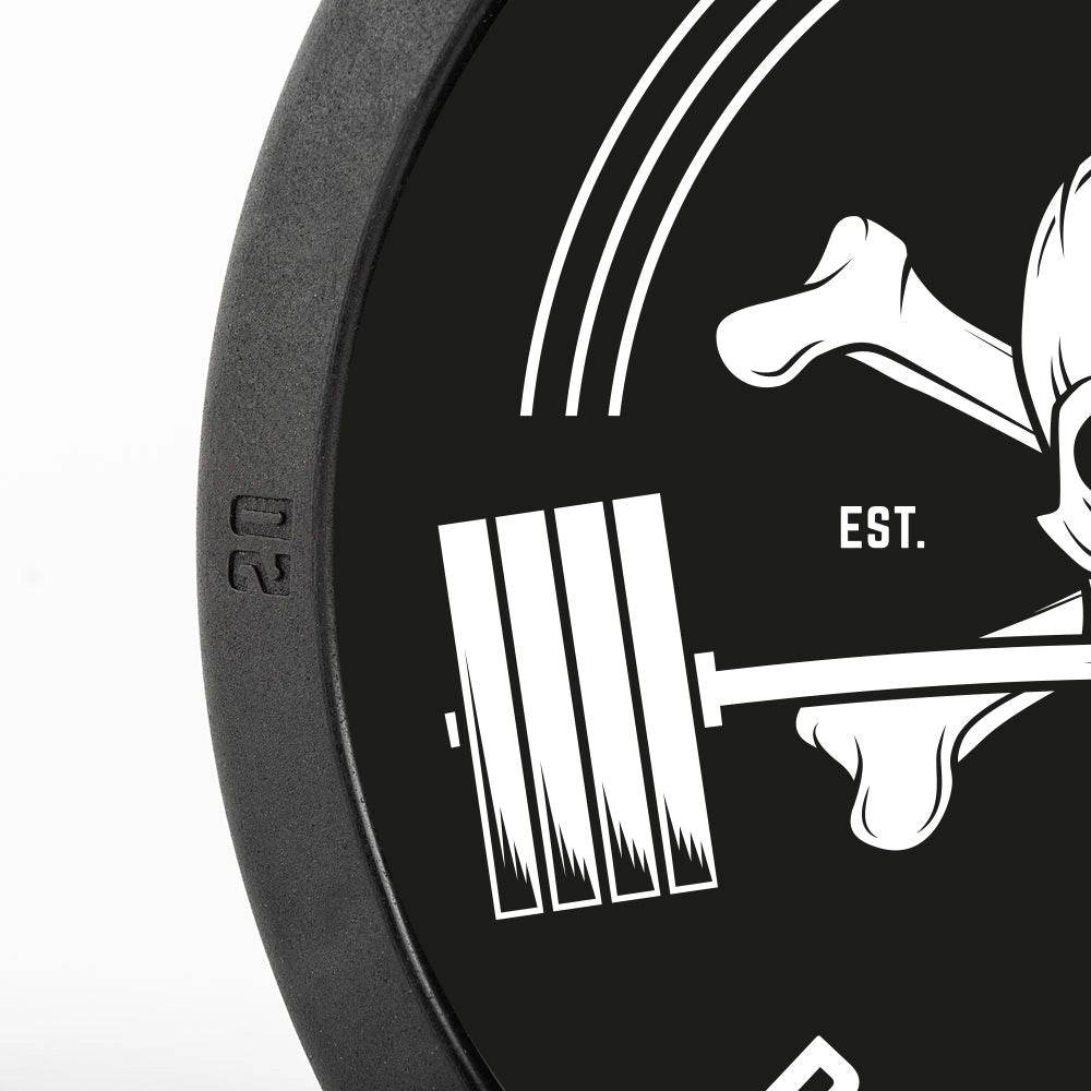 Kompakthanteln Gummi Barbell Club Logo - Detail