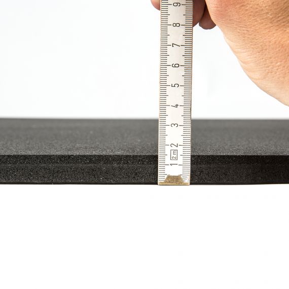 Gymfloor® Granulat Bodenschutzplatte Premium Extra fein - 1000 x 1000 x 15 mm