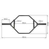 Hex Bar schwarz - Sonderpreis B-Ware Maße: Gesamtlänge: 1420 mm; Gewicht: 23 kg; Griffdurchmesser:	25 mm 