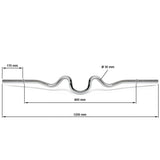 Super-SZ-Curlstange - 30 mm x 125 cm - glatte Aufnahme Maße: Gesamtlänge: 125 cm; Griffdurchmesser: 30 mm; Gewicht: 7 kg