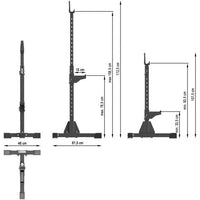  ATX® Free Stands - Hantel Rack 510 Maße: Breite 46 cm; Tiefe 61,5 cm; Höhe 107,5 bis 172,5 cm