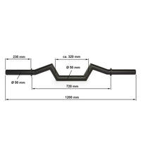 Super SZ Fat Bar 50 mm Maße: Länge: 1200 mm; Gewicht: 3,5 kg; Griffdurchmesser: 50 mm