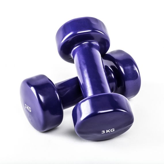 Vinyl dumbbells from 0.5 kg to 7 kg