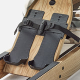 Rudergerät WaterRower Eiche höchste Flexibilität bei optimaler Ruderposition bietet das WaterRower Fußbrett.