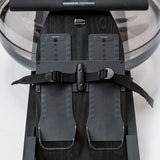 Rudergerät WaterRower Shadow höchste Flexibilität bei optimaler Ruderposition bietet das WaterRower Fußbrett.