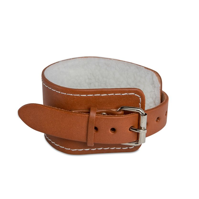 Leather foot strap - adjustable, extra soft padded