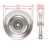 Rope pulley / deflection pulley - aluminum Ø 115 mm