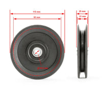 Seilrolle / Umlenkrolle Kunststoff Ø 115 MM Maße